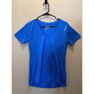 Reebok Shirt Women's Medium Royal Blue with Yellow Flecks Speedwick